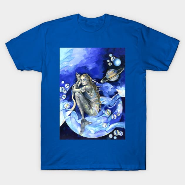 Blue Mermaid. T-Shirt by FanitsaArt